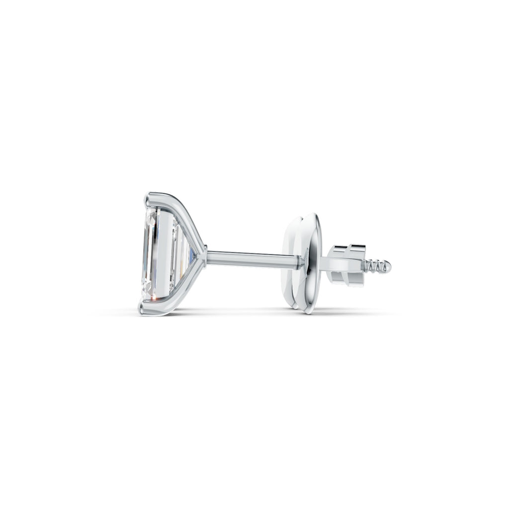 Emerald-Cut Lab-Grown Diamond Stud Earrings