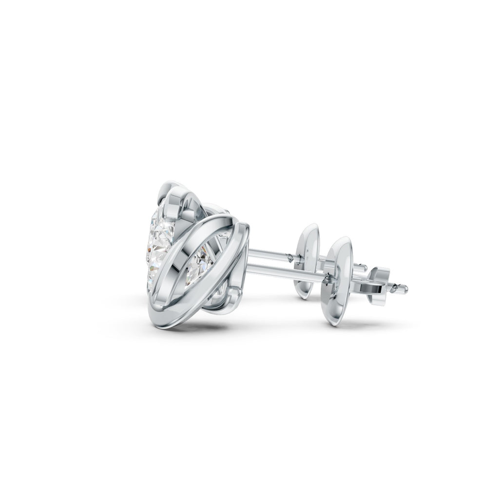 Round Cut Lab-Grown Diamond Stud Earrings
