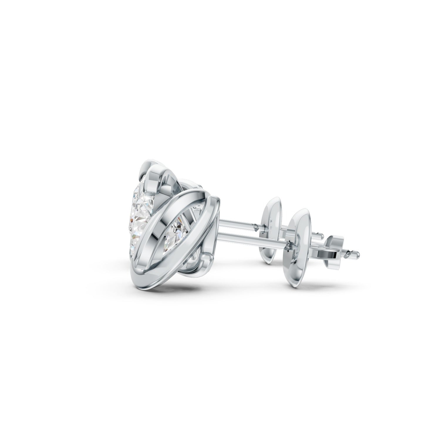 Round Cut Lab-Grown Diamond Stud Earrings
