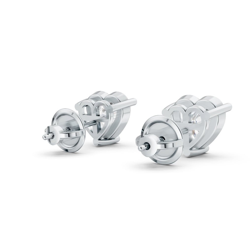 Heart Cut Lab-Grown Diamond Stud Earrings
