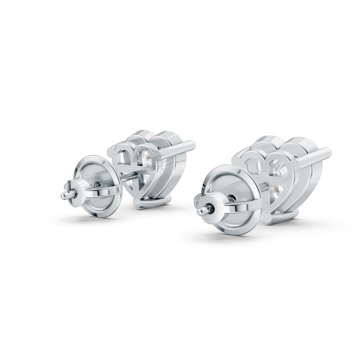 Heart Cut Lab-Grown Diamond Stud Earrings