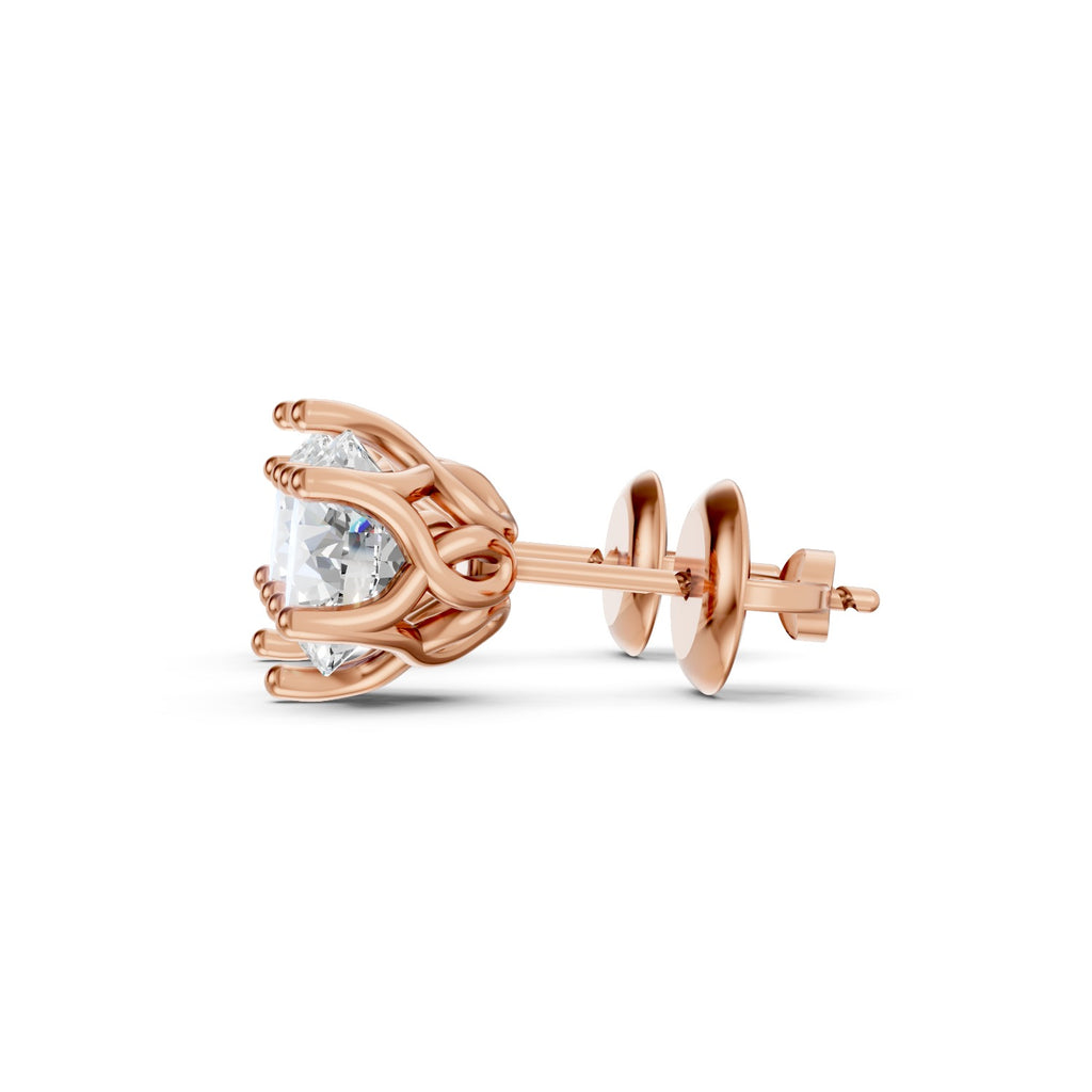 Round Cut Lab-Grown Diamond Stud Earrings