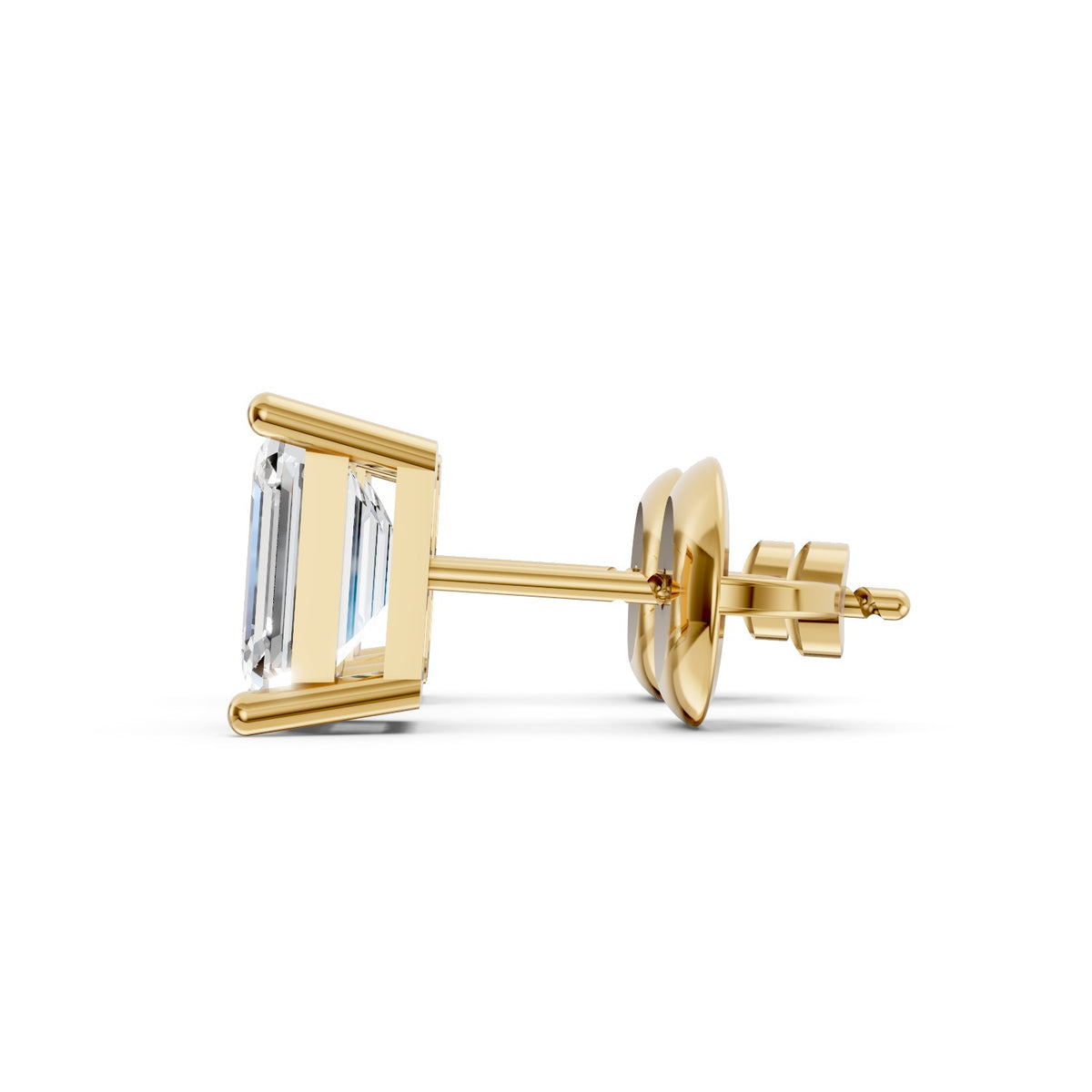 Lab-Grown Diamond Emerald-Cut Stud Earrings