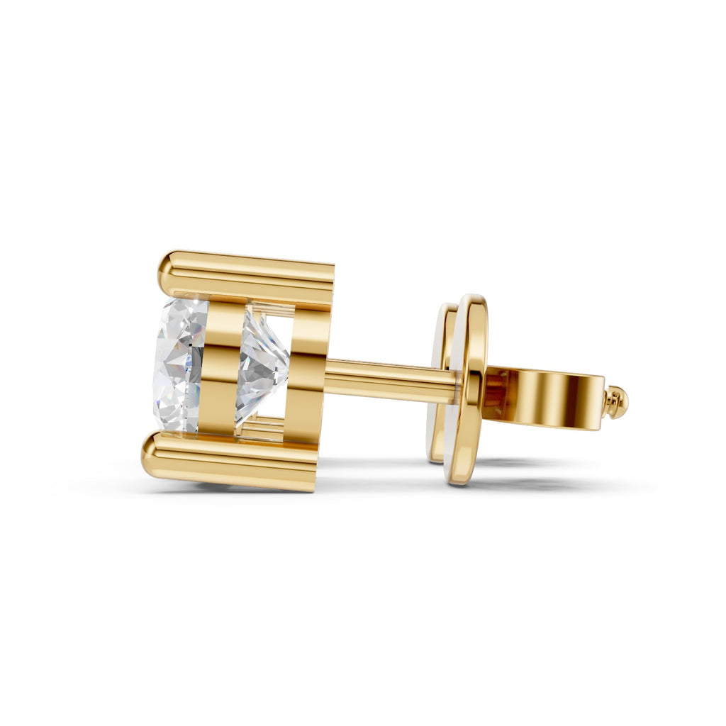 Four-Prong Round Brilliant Lab-Grown Diamond Stud Earrings