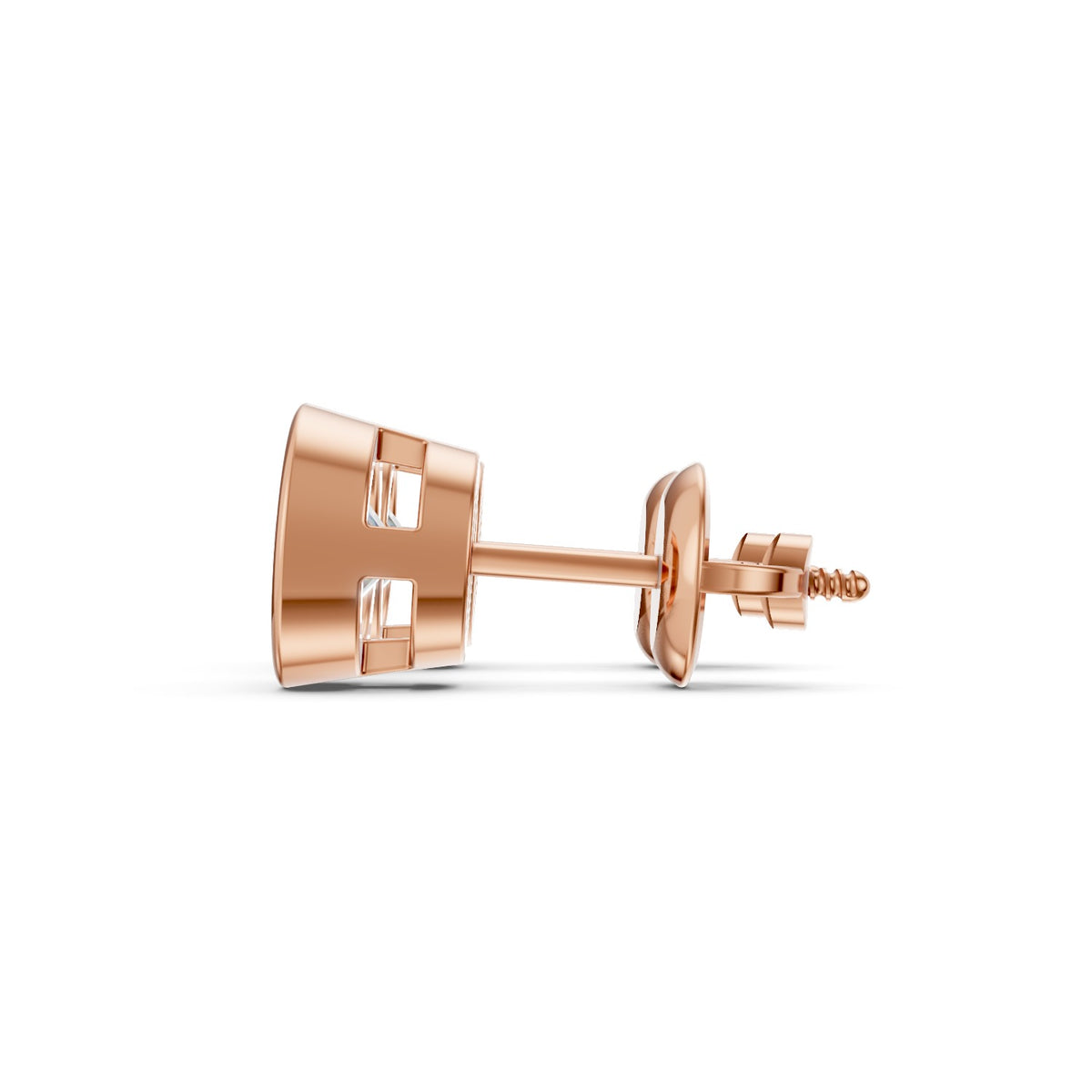 Bezel-Set Round Lab-Grown Diamond Stud Earrings