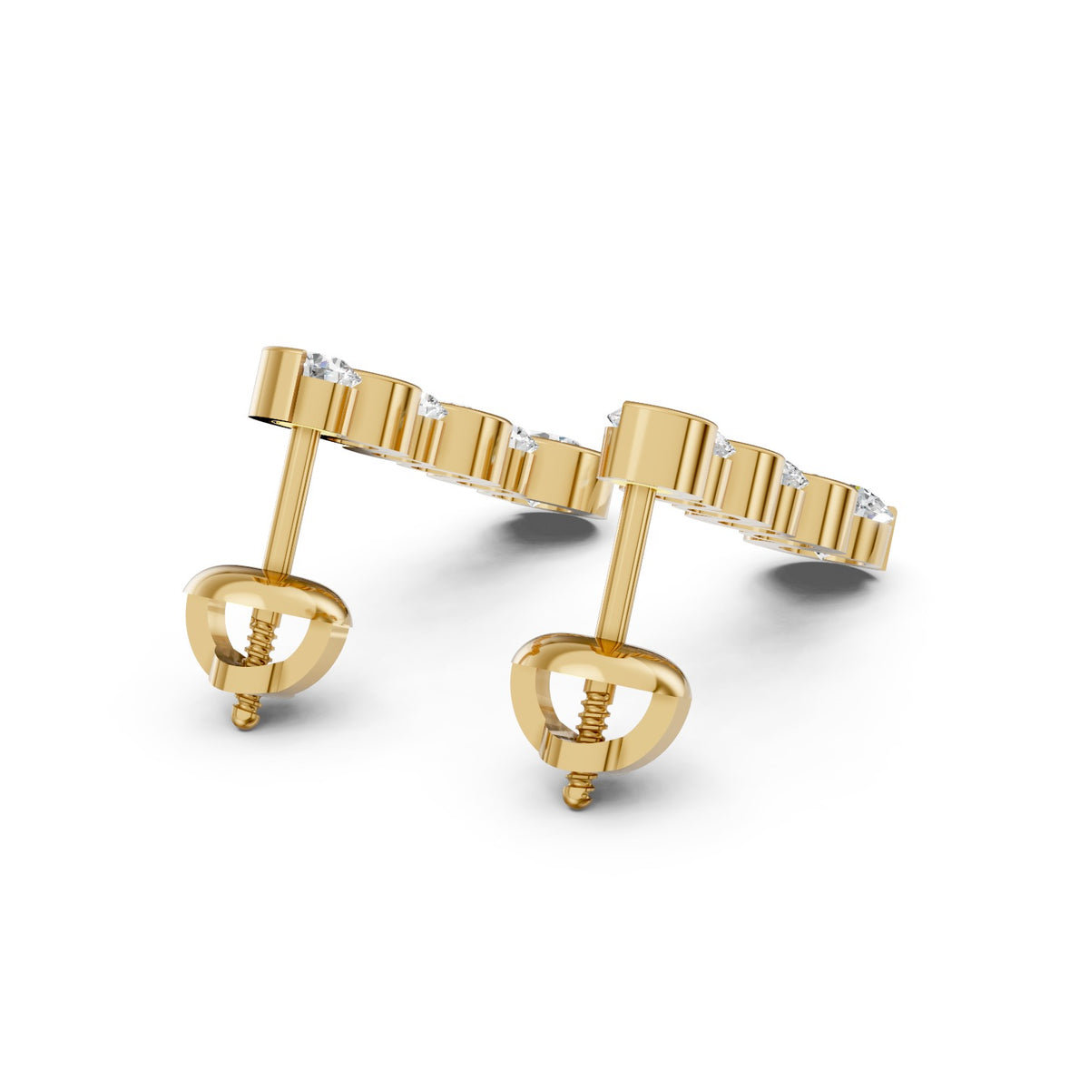 Lab-Grown Diamond Graduated Drop Earrings