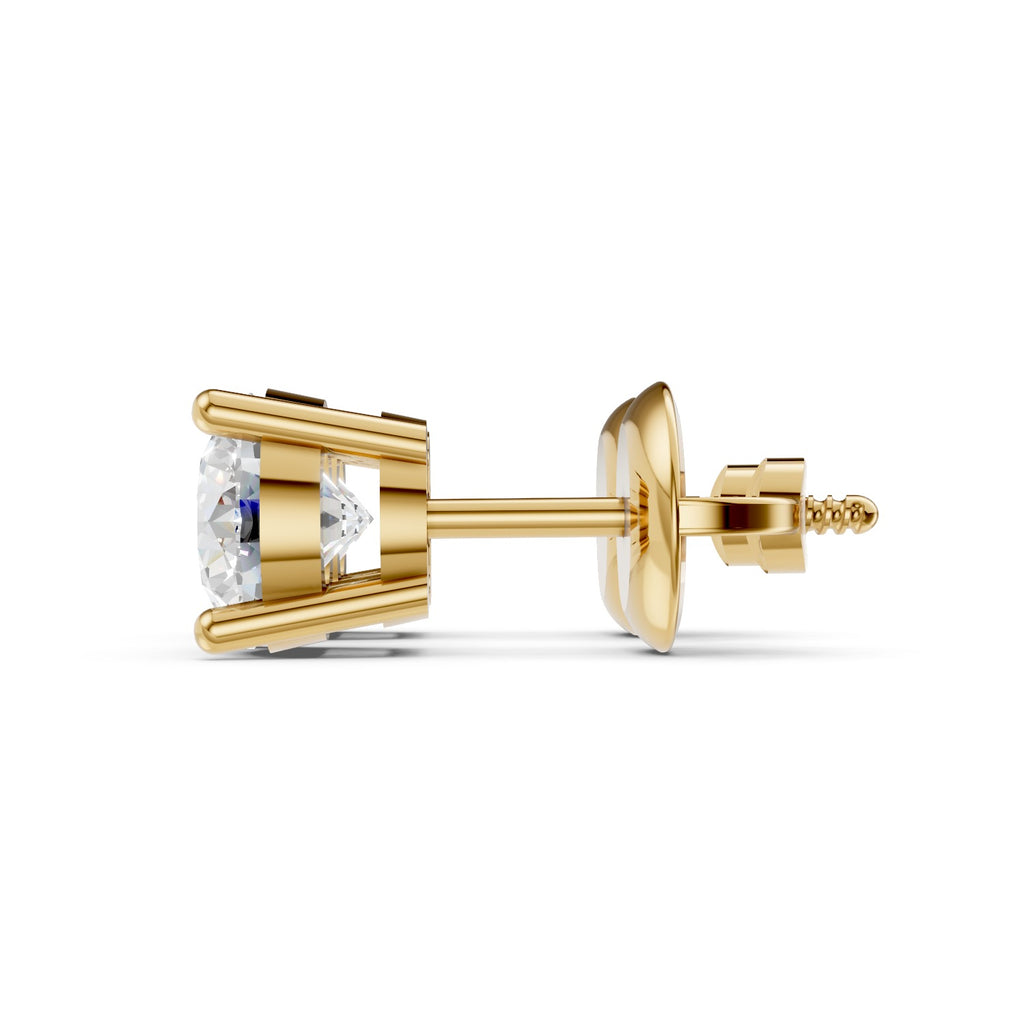 Lab-Grown Diamond Round Solitaire Stud Earrings