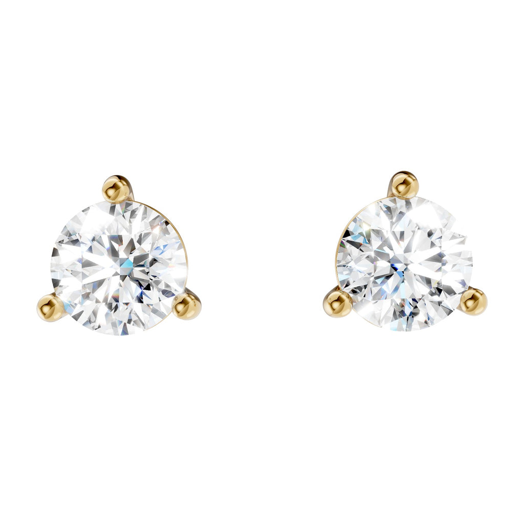 Round Brilliant Lab-Grown Diamond Stud Earrings