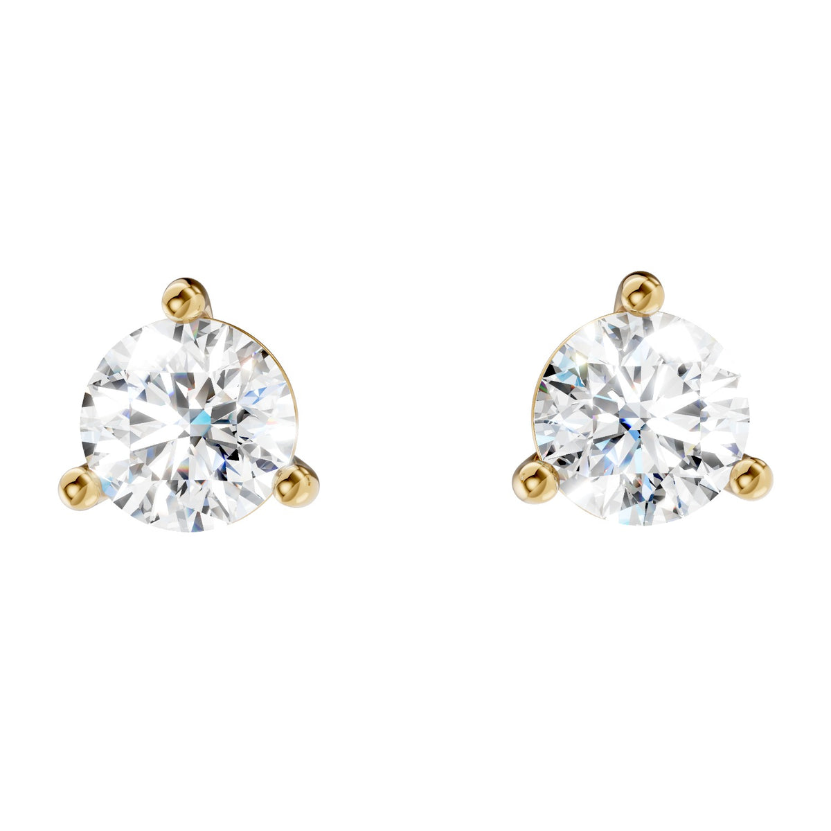 Round Brilliant Lab-Grown Diamond Stud Earrings