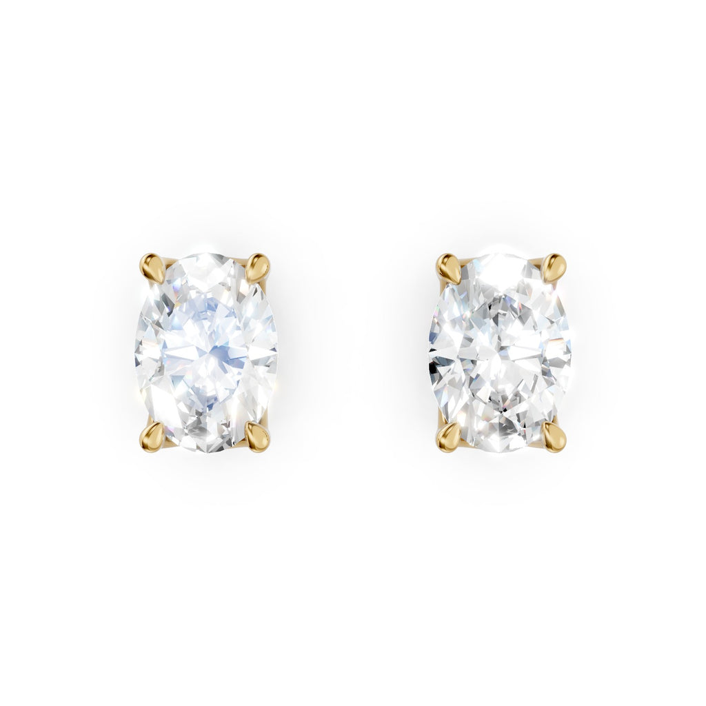 Oval Cut Lab-Grown Diamond Stud Earrings