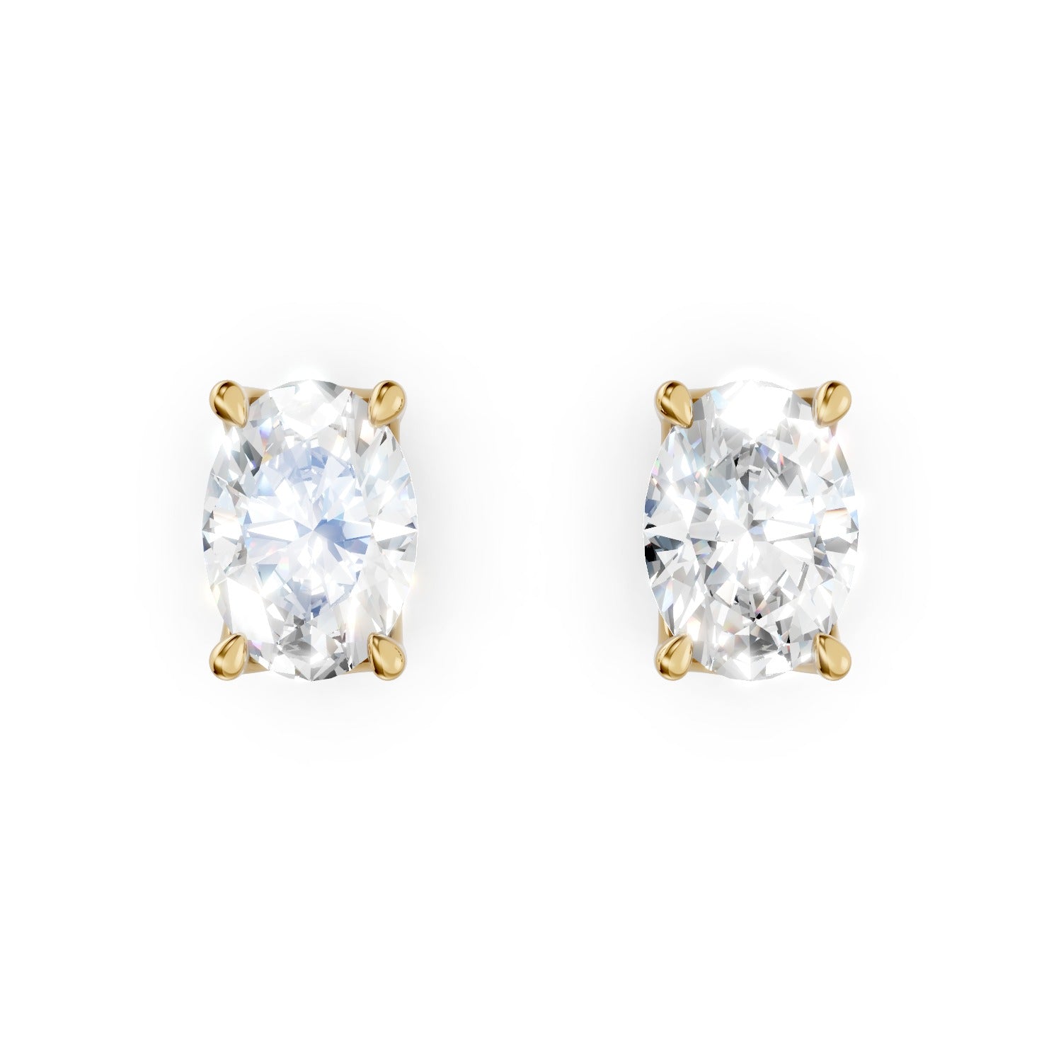 Oval Cut Lab-Grown Diamond Stud Earrings