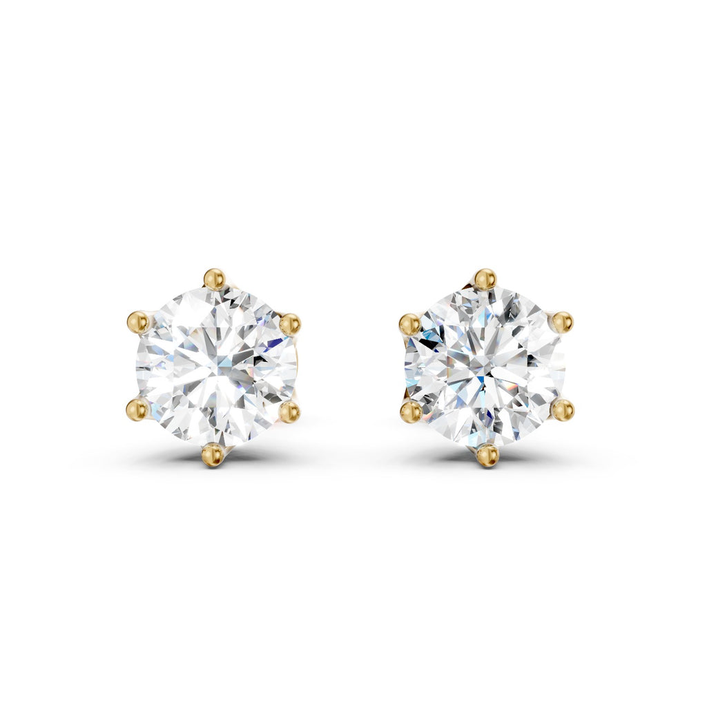 Round Cut Lab-Grown Diamond Stud Earrings