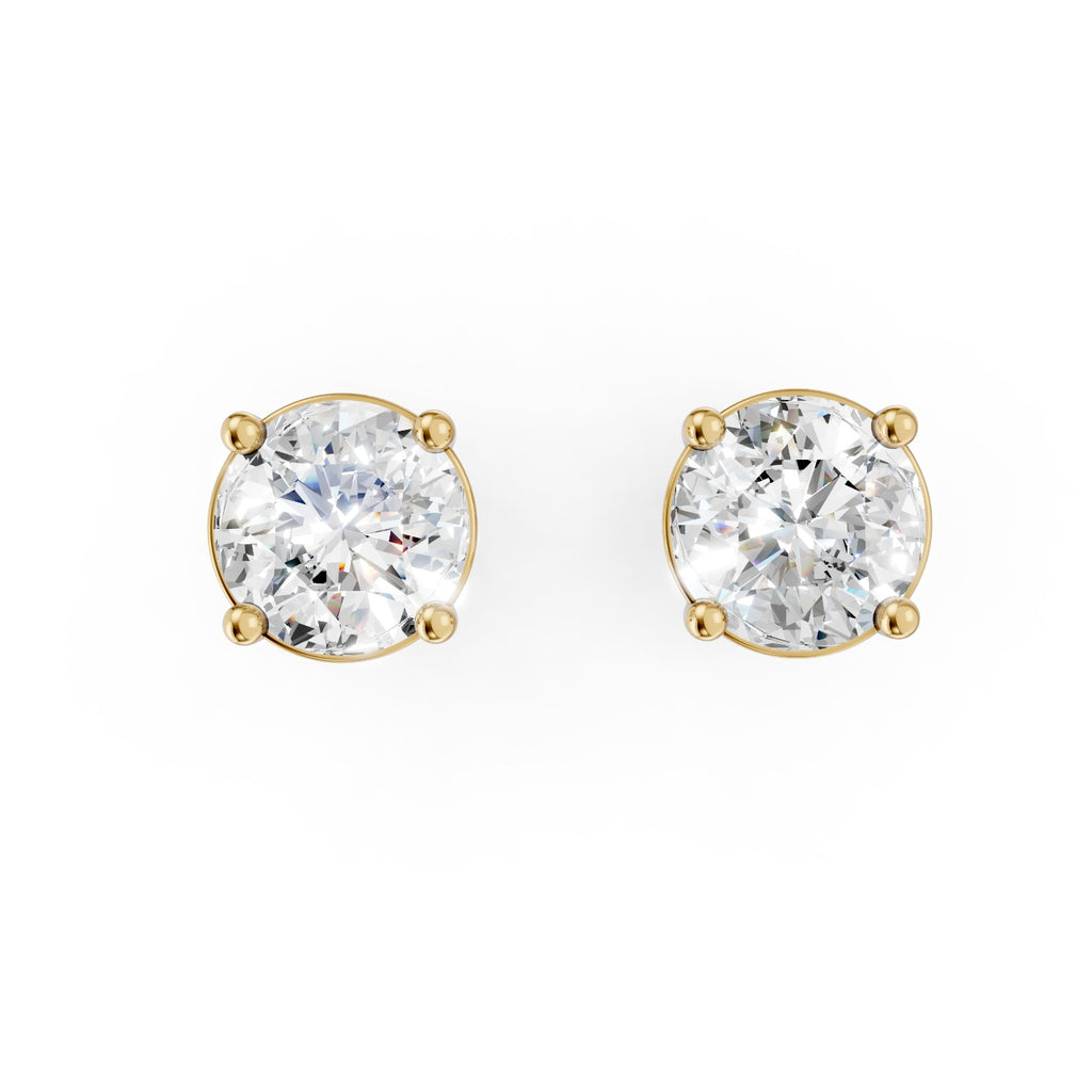 Round Cut Lab-Grown Diamond Stud Earrings