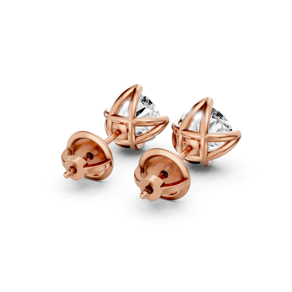 Round Brilliant Lab-Grown Diamond Stud Earrings