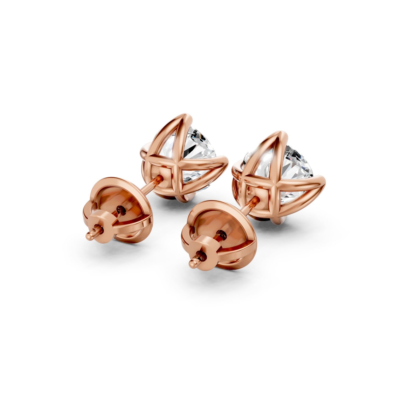 Round Brilliant Lab-Grown Diamond Stud Earrings
