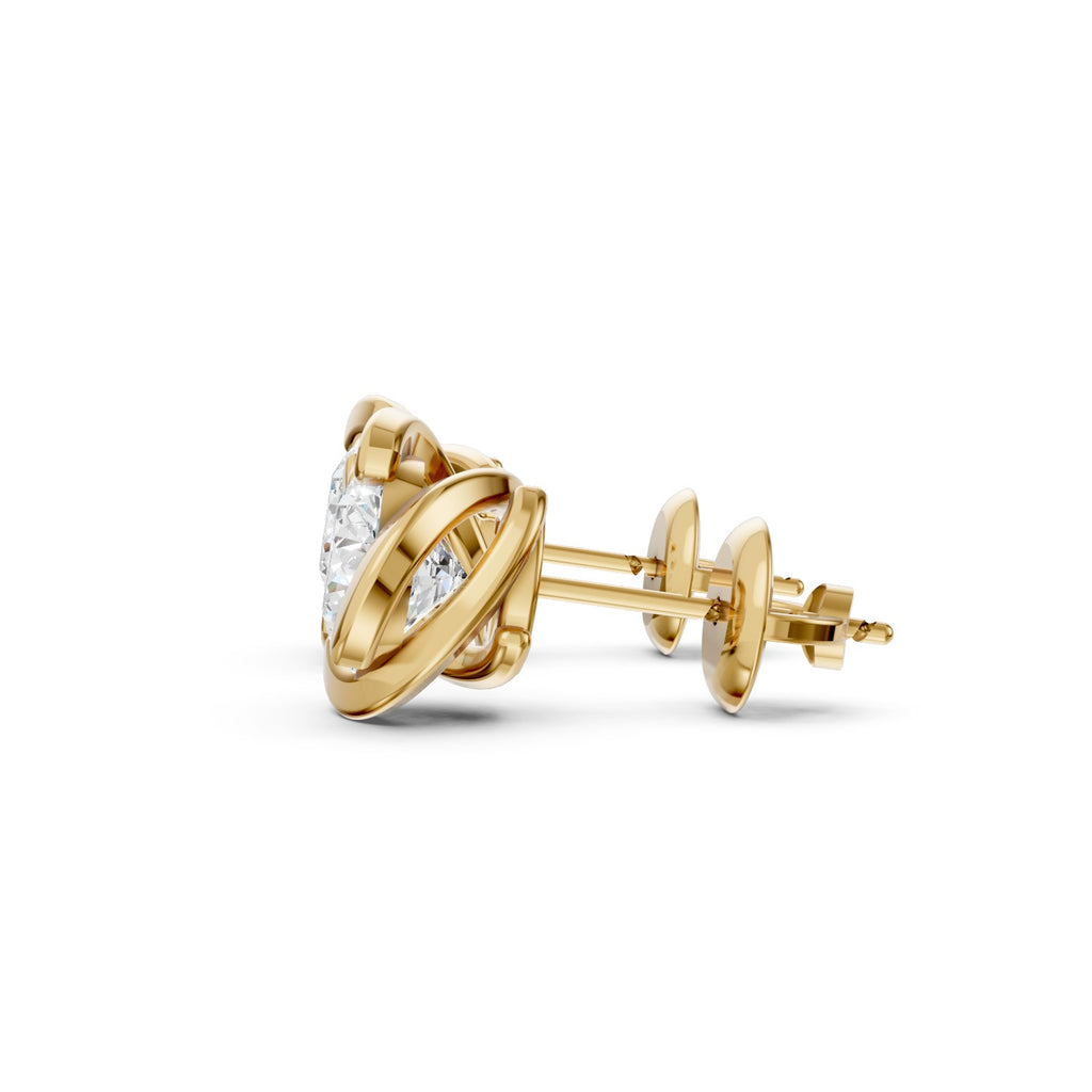 Round Cut Lab-Grown Diamond Stud Earrings