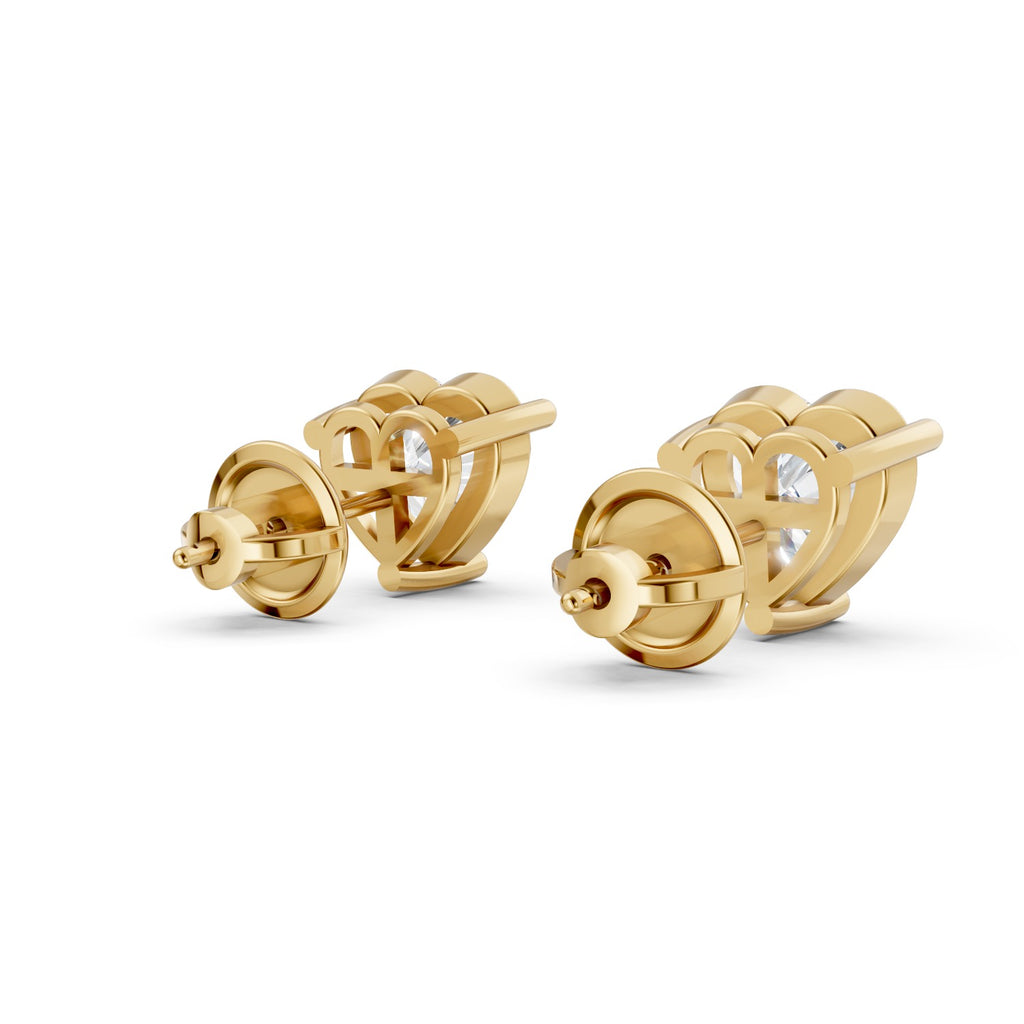 Heart Cut Lab-Grown Diamond Stud Earrings