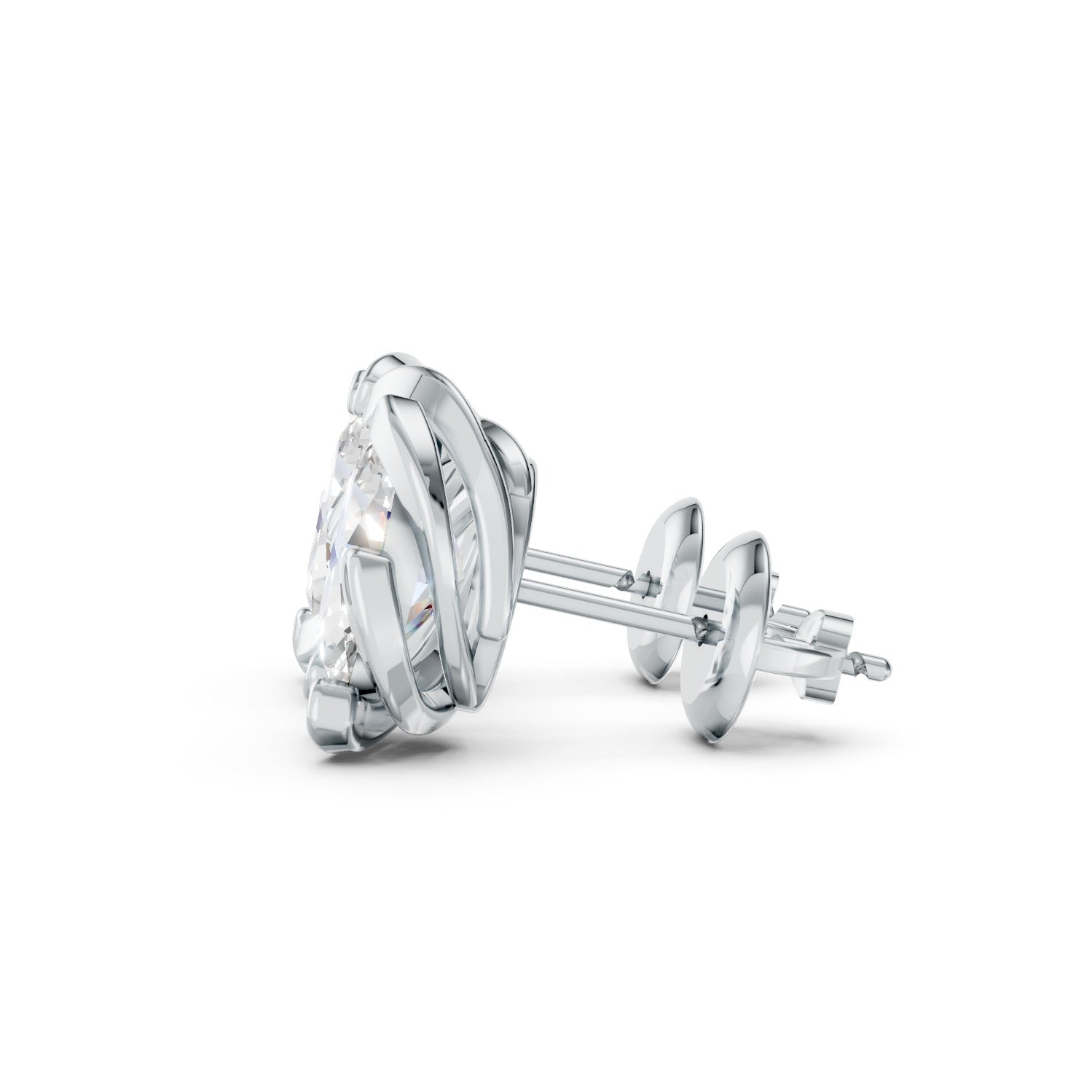 Oval Cut Lab-Grown Diamond Stud Earrings