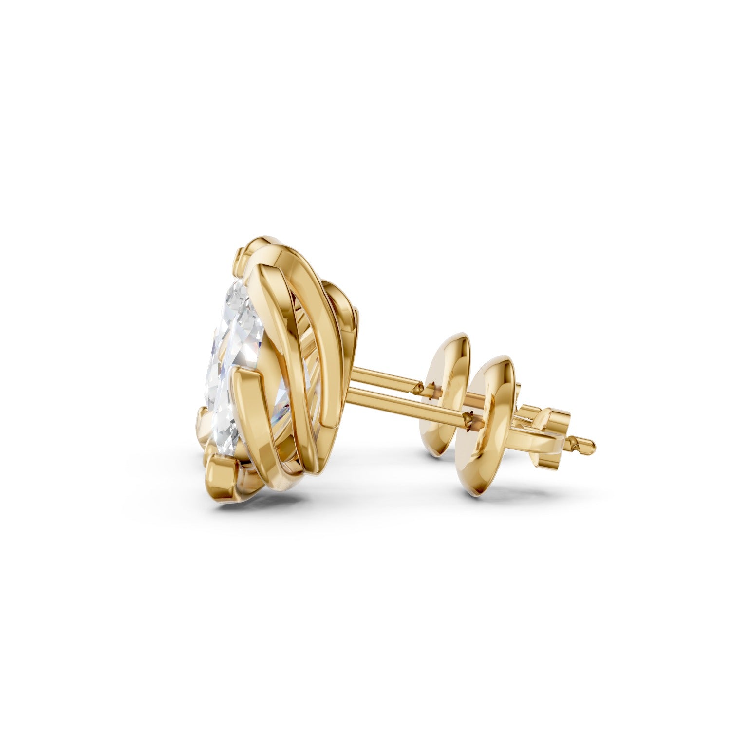 Oval Cut Lab-Grown Diamond Stud Earrings