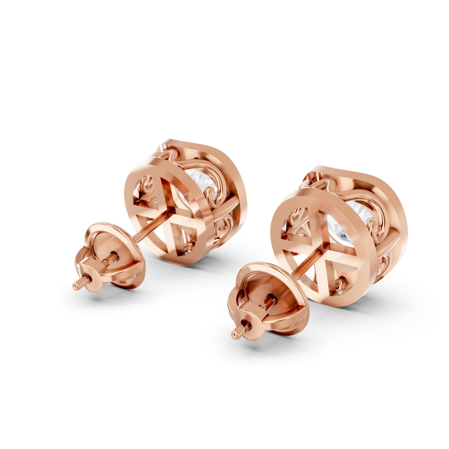 Oval Cut Lab-Grown Diamond Stud Earrings with Accent Diamonds