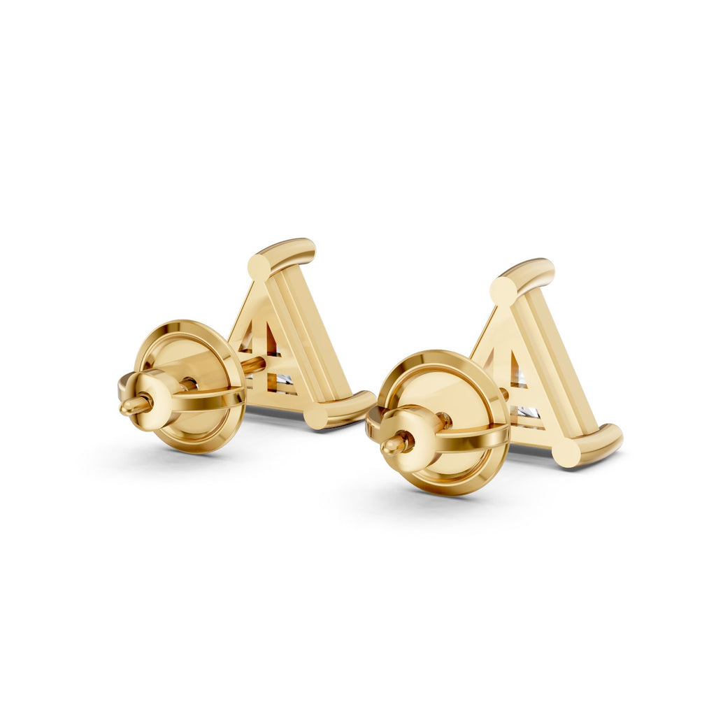 Triangle Cut Lab-Grown Diamond Stud Earrings