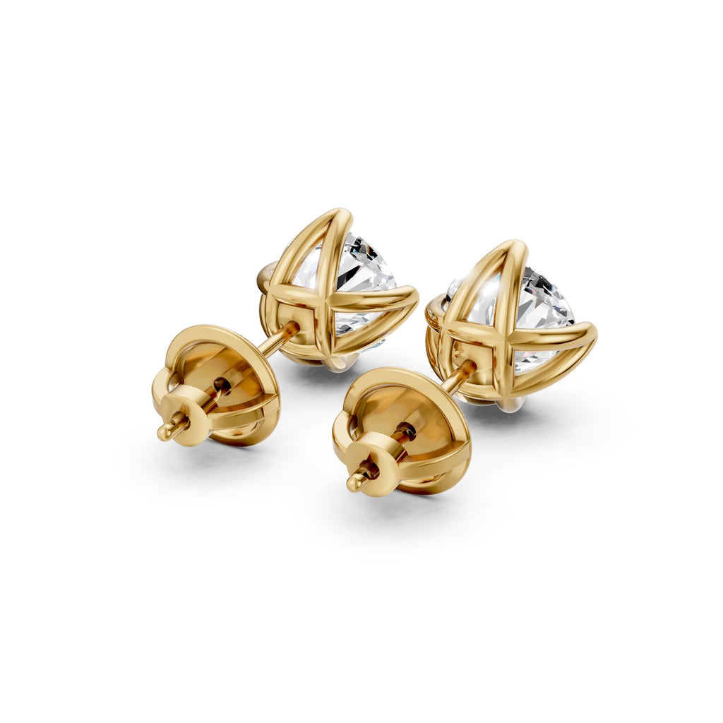 Round Brilliant Lab-Grown Diamond Stud Earrings
