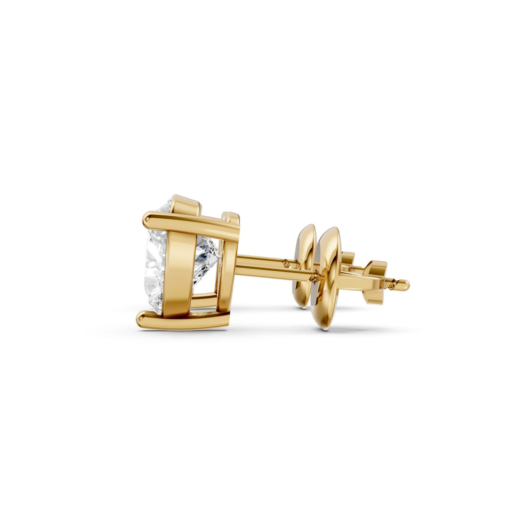 Heart Cut Lab-Grown Diamond Stud Earrings