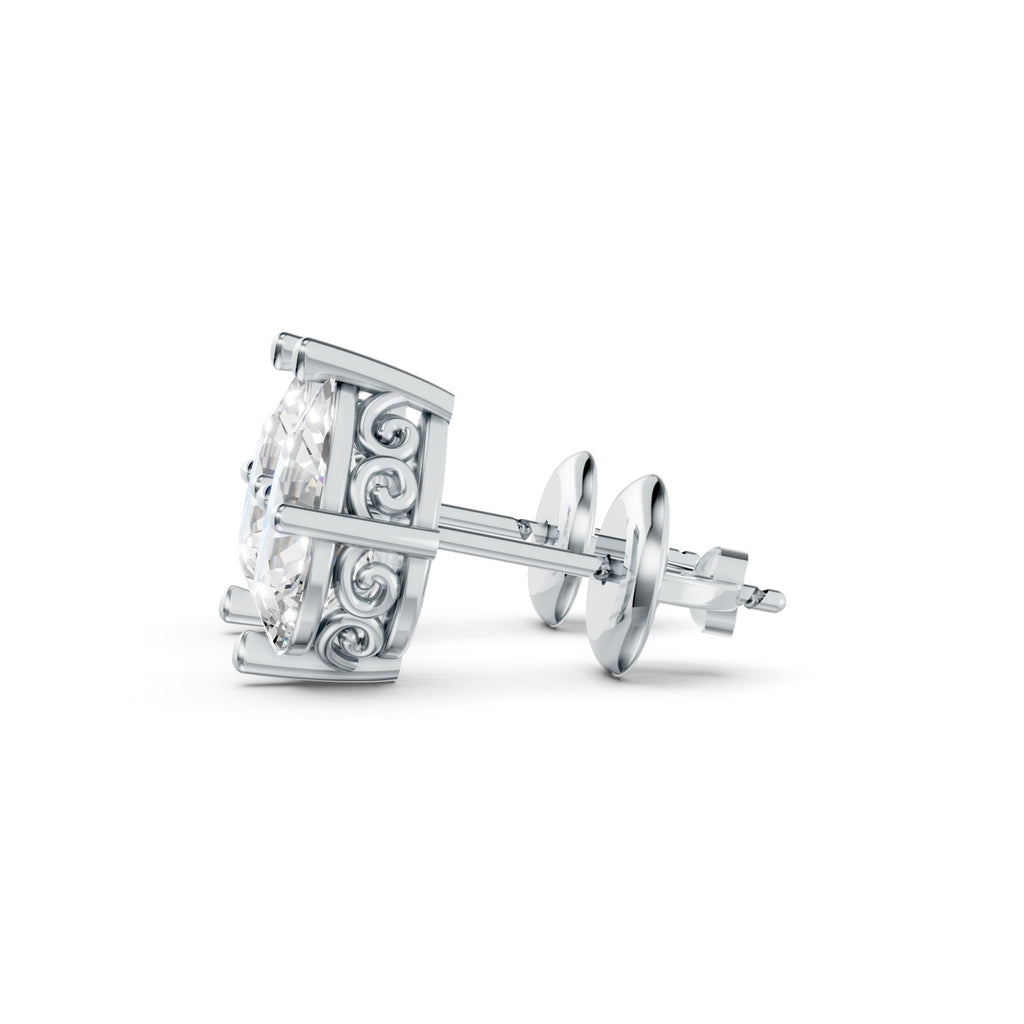 Heart Shape Lab-Grown Diamond Stud Earrings