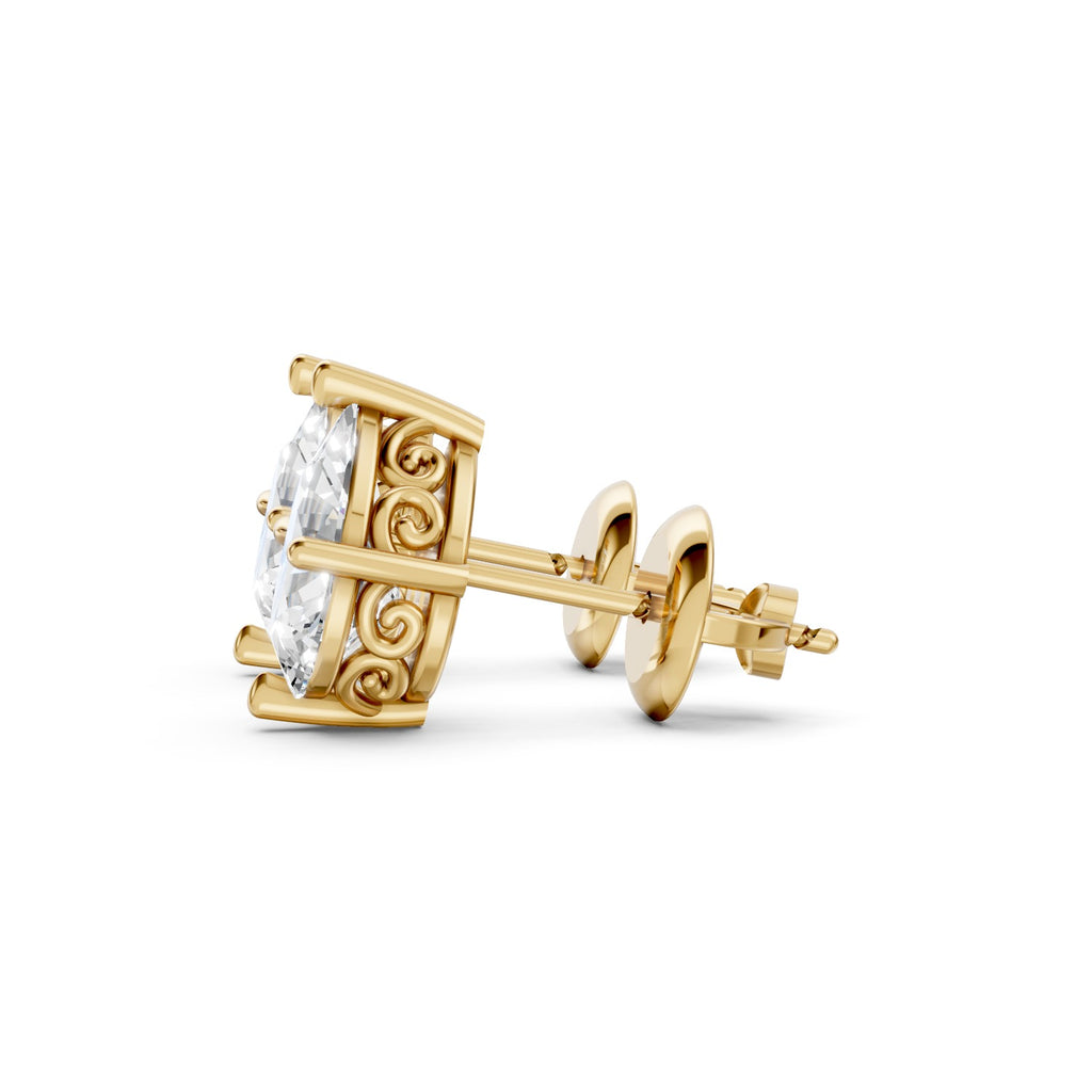 Heart Shape Lab-Grown Diamond Stud Earrings