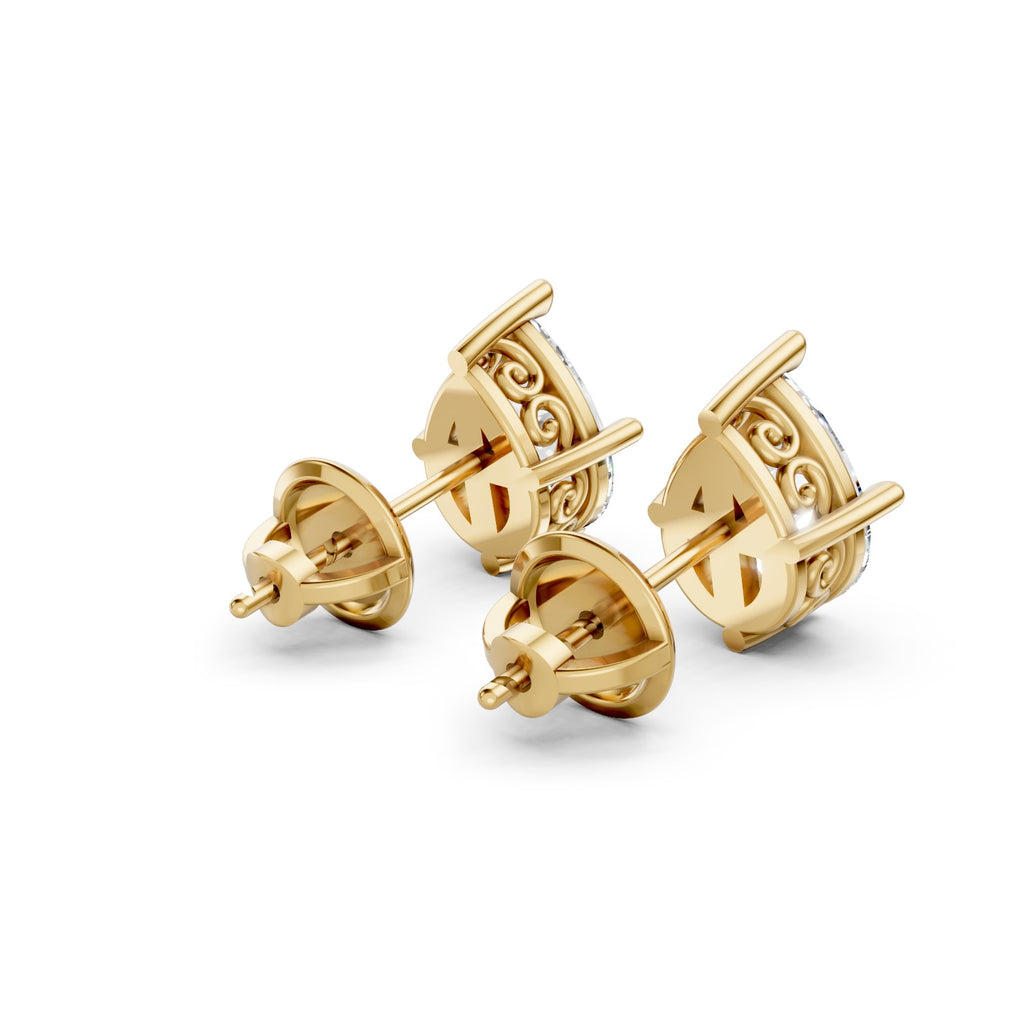 Heart Shape Lab-Grown Diamond Stud Earrings
