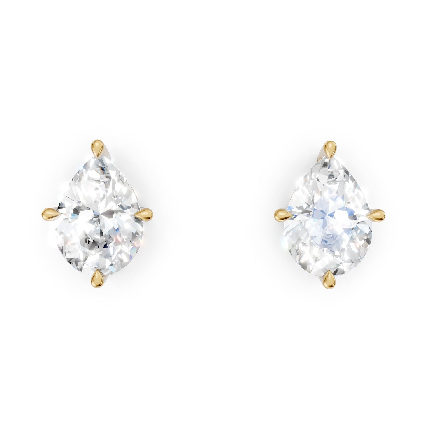 Heart Shape Lab-Grown Diamond Stud Earrings
