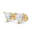 Heart Cut Lab-Grown Diamond Stud Earrings