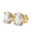 Oval Cut Lab-Grown Diamond Stud Earrings