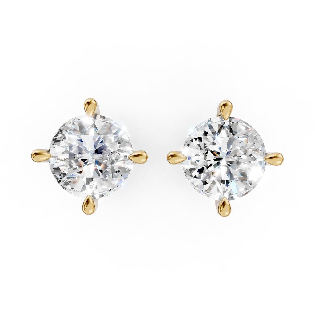 Round Cut Lab-Grown Diamond Stud Earrings