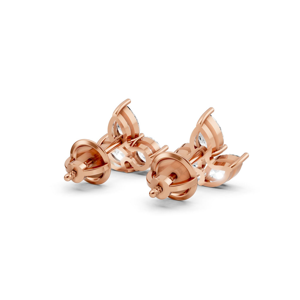 Mixed-Shape Lab-Grown Diamond Trio Stud Earrings