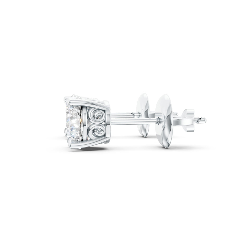 Round Cut Lab-Grown Diamond Stud Earrings