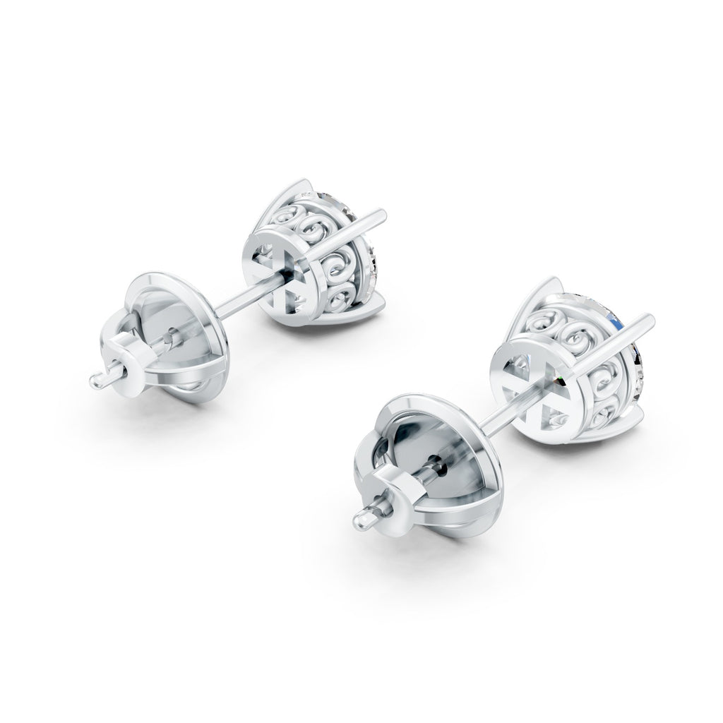 Round Cut Lab-Grown Diamond Stud Earrings