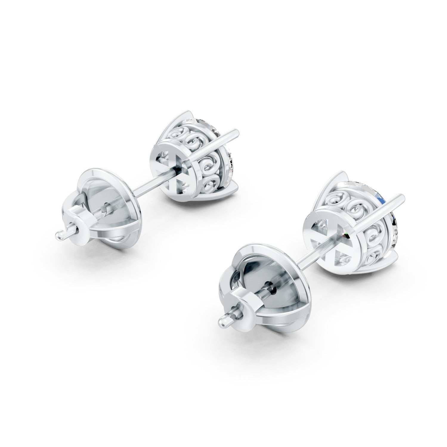 Round Cut Lab-Grown Diamond Stud Earrings