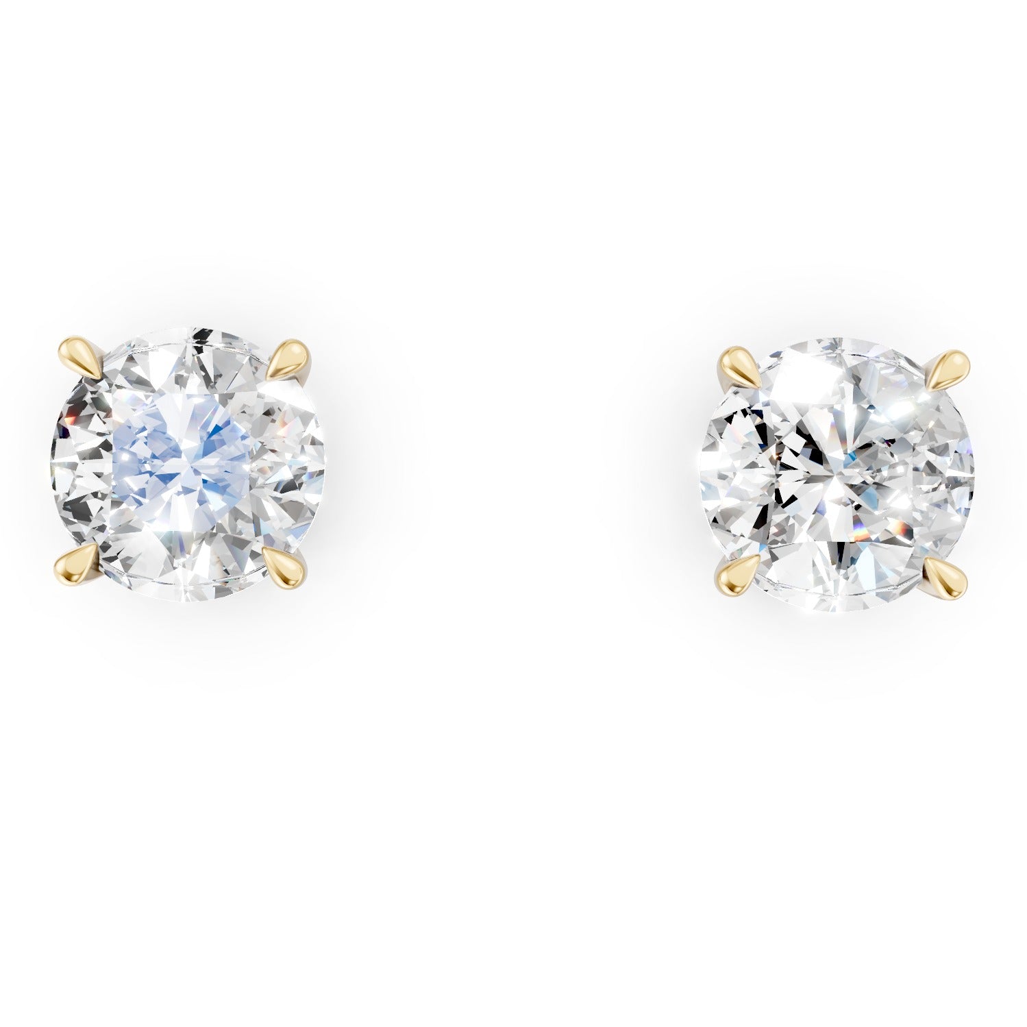 Round Cut Lab-Grown Diamond Stud Earrings