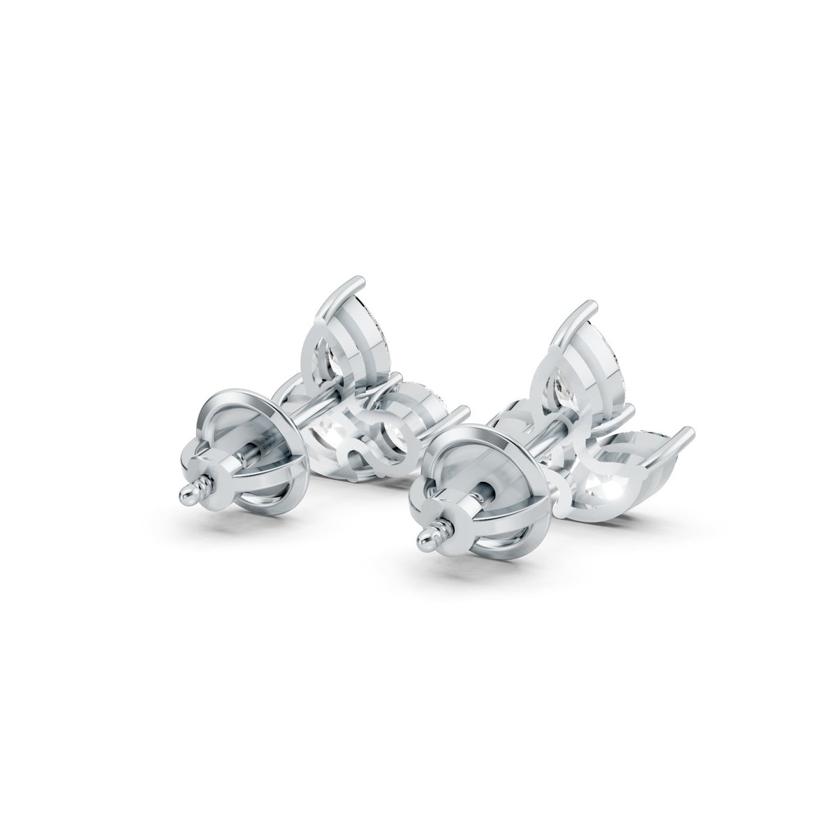 Mixed-Shape Lab-Grown Diamond Trio Stud Earrings