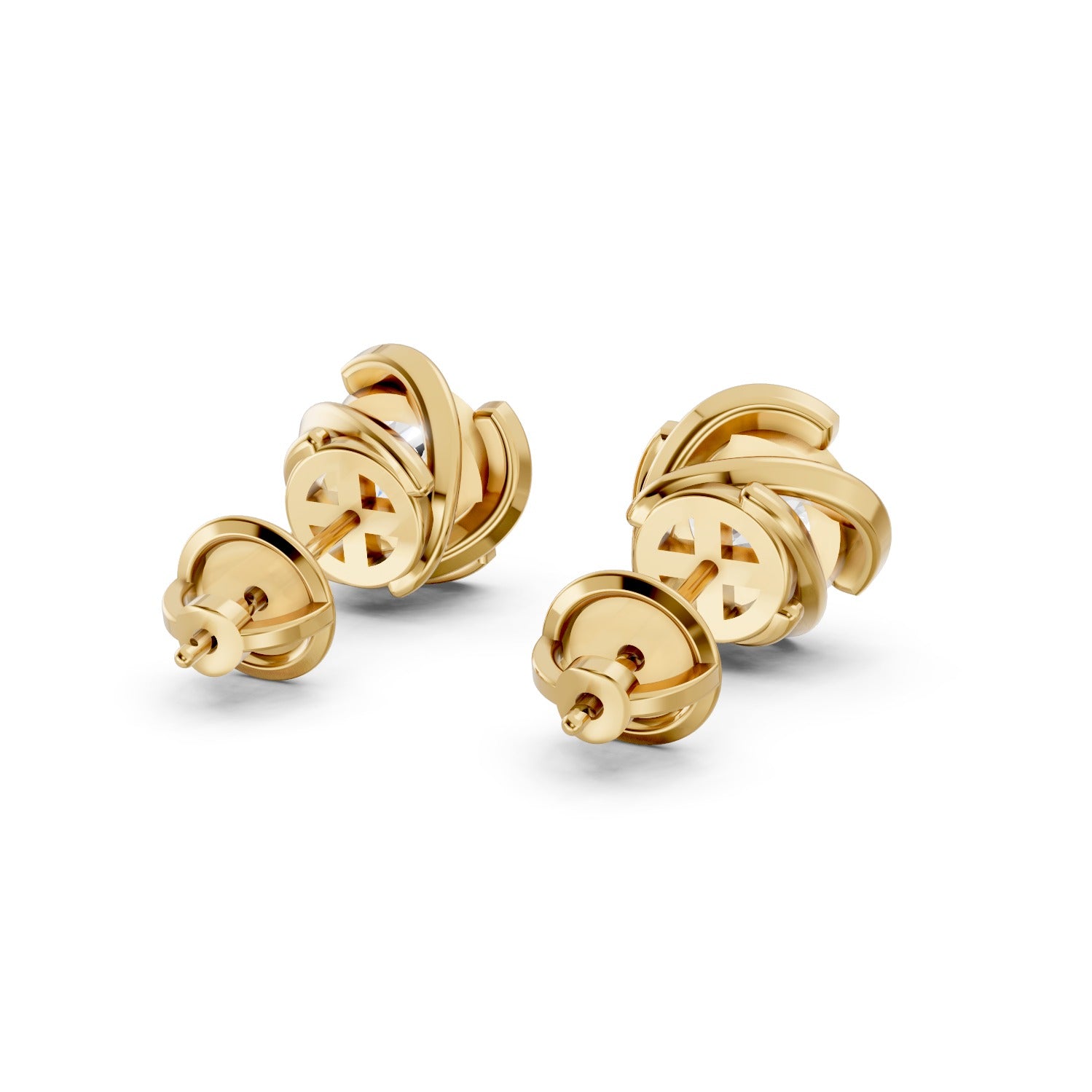 Round Cut Lab-Grown Diamond Stud Earrings