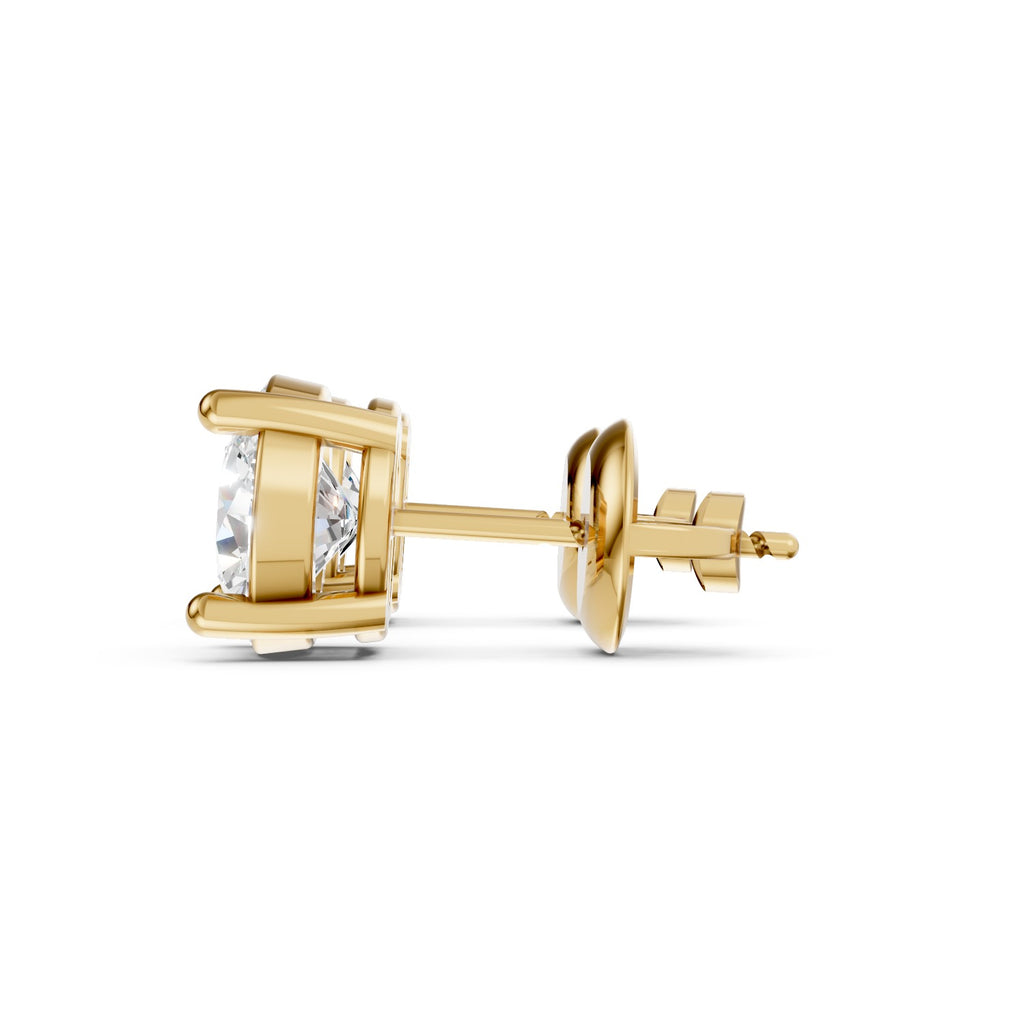 Round Cut Lab-Grown Diamond Stud Earrings