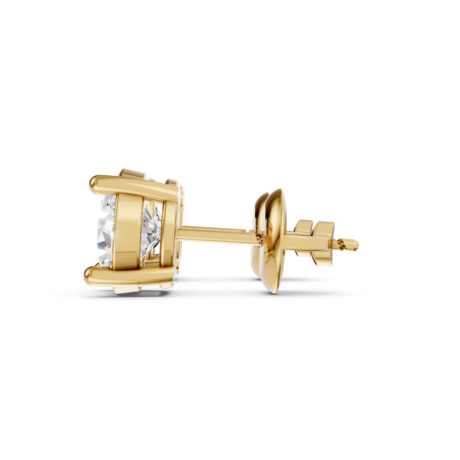 Round Cut Lab-Grown Diamond Stud Earrings