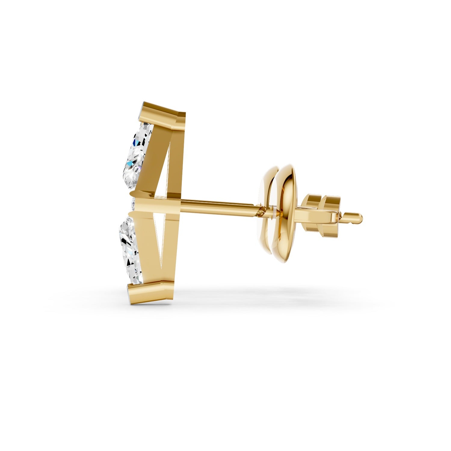 Triangle Cut Lab-Grown Diamond Geometric Stud Earrings