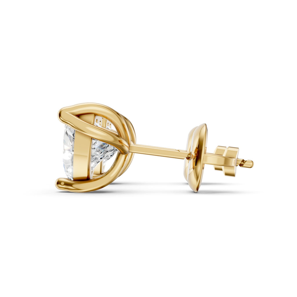 Heart Shape Lab-Grown Diamond Stud Earrings