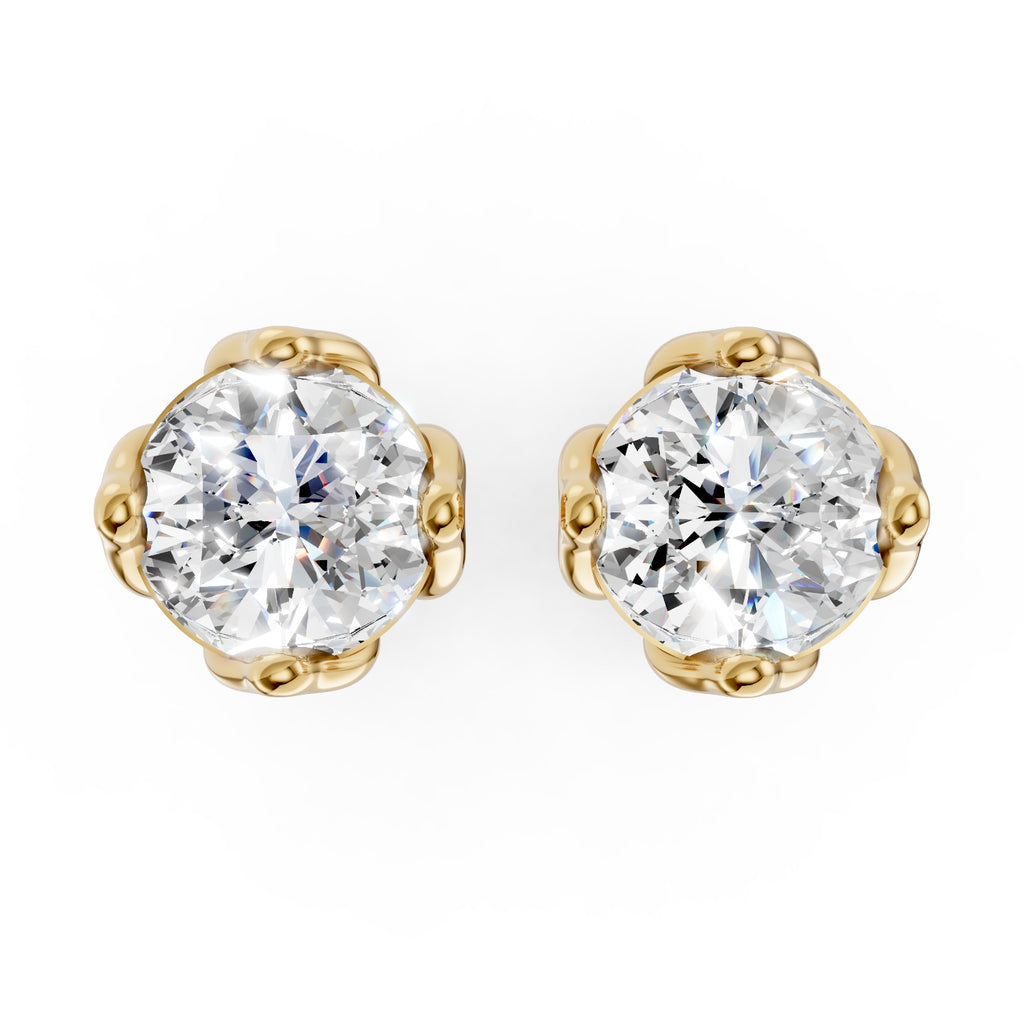 Round Cut Lab-Grown Diamond Stud Earrings