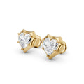 Heart Cut Lab-Grown Diamond Stud Earrings