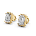 Emerald Cut Lab-Grown Diamond Stud Earrings