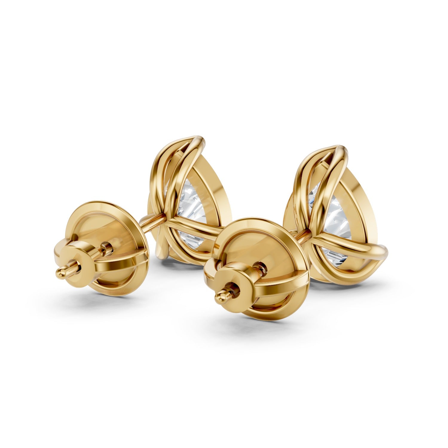 Pear Shape Lab-Grown Diamond Stud Earrings