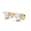 Heart Cut Lab-Grown Diamond Stud Earrings